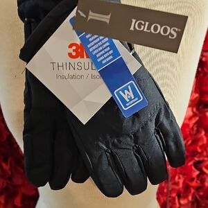 Igloos Black Insulated Gloves Youth Large